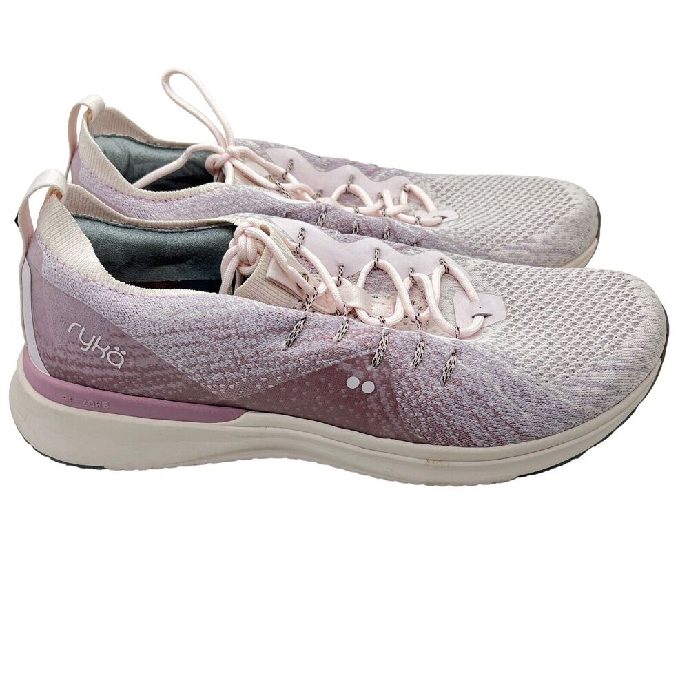 Ryka Momentum Knit Sneakers Running Shoes Women's Size 9.5 M, Mauve Pink White